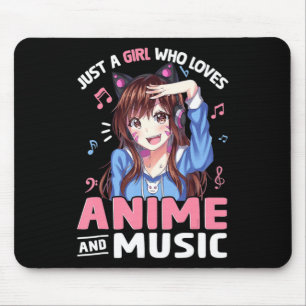 Frauen nur ein Mädchen, das Anime und Music Anime  Mousepad
