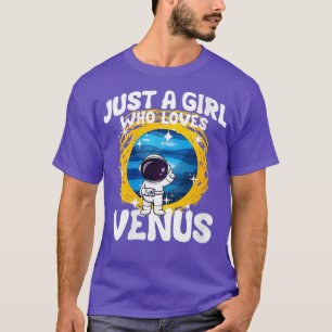 Frauen nur ein Mädchen, das die Venus VNeck Liebe T-Shirt