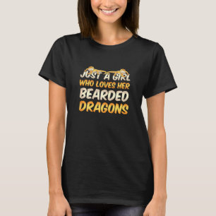 Frauen nur ein Mädchen, das ihre bärtigen Drachen T-Shirt