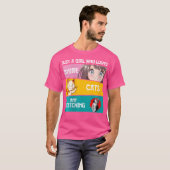 Frauen nur ein Mädchen, das Katzen und Skizzen Lie T-Shirt (Vorne ganz)