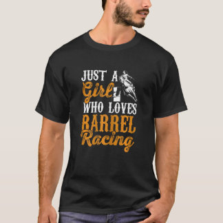 Frauen nur ein Mädchen, das Lieben Barrel Racing P T-Shirt