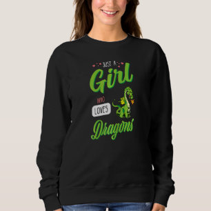 Frauen nur ein Mädchen, das Lieben Dragons I Dunge Sweatshirt