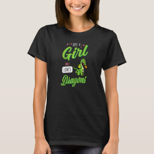 Frauen nur ein Mädchen, das Lieben Dragons I Dunge T-Shirt