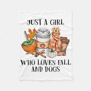 Frauen nur ein Mädchen, das Lieben fallen und Hund Fleecedecke