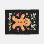 Frauen nur ein Mädchen, das Lieben Lebkuchen Xmas Fleecedecke (Vorderseite (Horizontal))