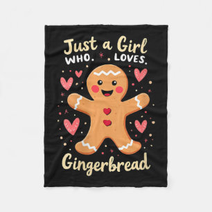 Frauen nur ein Mädchen, das Lieben Lebkuchen Xmas Fleecedecke