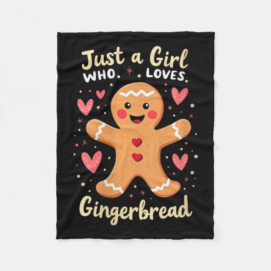 Frauen nur ein Mädchen, das Lieben Lebkuchen Xmas  Fleecedecke (Vorderseite)