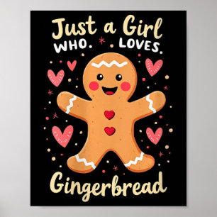 Frauen nur ein Mädchen, das Lieben Lebkuchen Xmas Poster