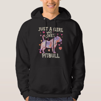 Frauen nur ein Mädchen, das Lieben Pitbull Hund Bl Hoodie