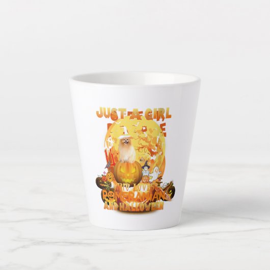 Frauen nur ein Mädchen, das Spitz Lieben Milchtasse (Vorderseite)