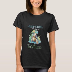 Frauen nur ein Mädchen, das Turtles V-Neck Liebe T-Shirt