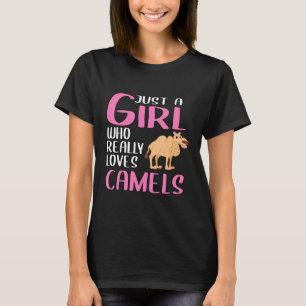 Frauen Nur Ein Mädchen Das Wirklich Kamele Liebt T-Shirt