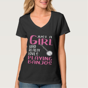 Frauen nur ein Mädchen, das wirklich Lieben spielt T-Shirt