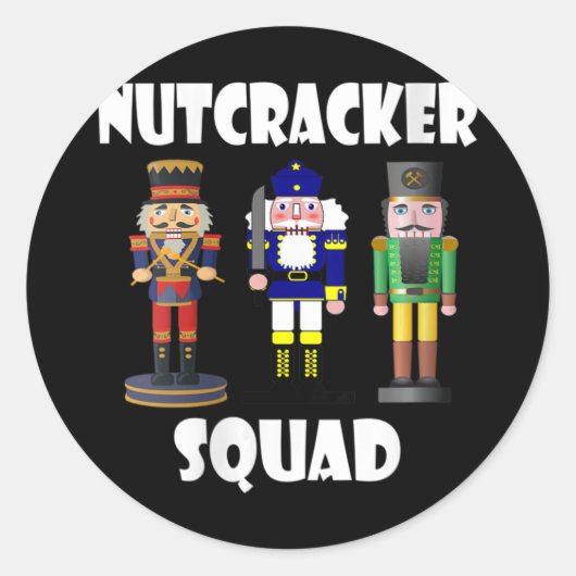 Frauen Nutcracker Squad Weihnachtsballett V-Nacken Runder Aufkleber (Vorderseite)