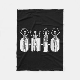 Frauen O-h-i-o Staat Skeletons Funny Ohio Vintag Fleecedecke