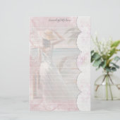 Frauen Ocean View Imitate mit Spitzen-Linken Briefpapier (Stehend Vorderseite)