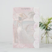 Frauen Ocean View Imitate mit Spitzen-Linken Briefpapier (Stehend Vorderseite)