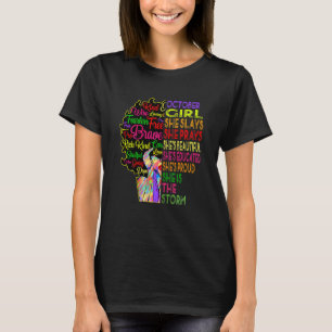 Frauen Oktober Geburtstagsmädchen Oktober Girl She T-Shirt
