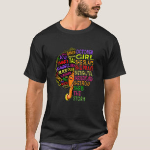 Frauen Oktober Geburtstagsmädchen Oktober Girl She T-Shirt