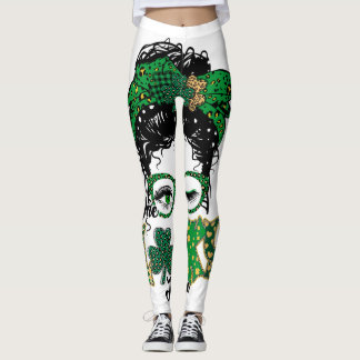 Frauen One Lucky Mama St Patricks Day Mama Mother  Leggings