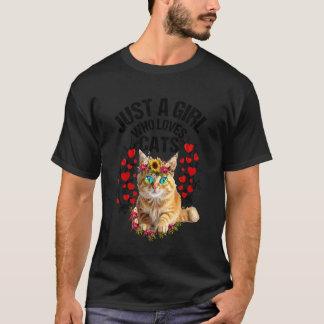 Frauen Orange Katzenbesitzerin nur für ein Mädchen T-Shirt