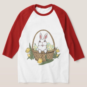 Frauen Ostern Shirt Osterhase Korb Jersey