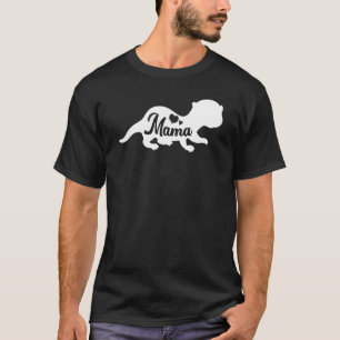 Frauen Otter Mama Mütter Tag Süße Tier Mama Momm T-Shirt