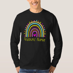 Frauen Pädiatrische Krankenschwester Regenbogen T-Shirt