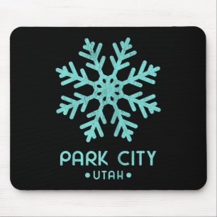 Frauen Park City Utah Skifahren Mousepad
