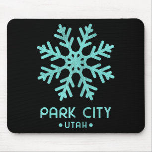Frauen Park City Utah Skifahren Mousepad