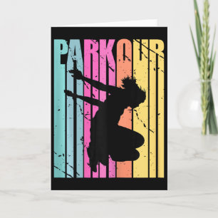 Frauen Parkour Geburtstag Parkour Retro Free Climb Karte