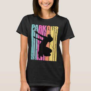 Frauen Parkour Geburtstag Parkour Retro Free Climb T-Shirt