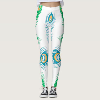 Frauen Peacock Feathers farbenfrohe Leggings