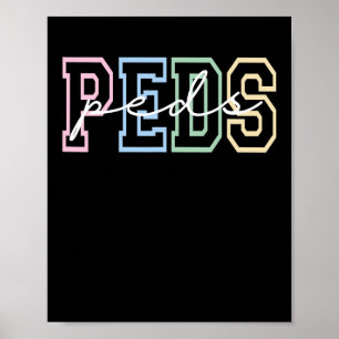 Frauen Peds Clic Krankenschwester Kinderärzte Nurs Poster