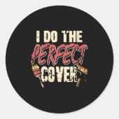 Frauen Perfekter Cover Painter Spaß Work Skill Con Runder Aufkleber (Vorderseite)