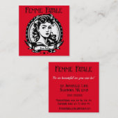 Frauen personalisieren quadratische visitenkarte (Vorne/Hinten)