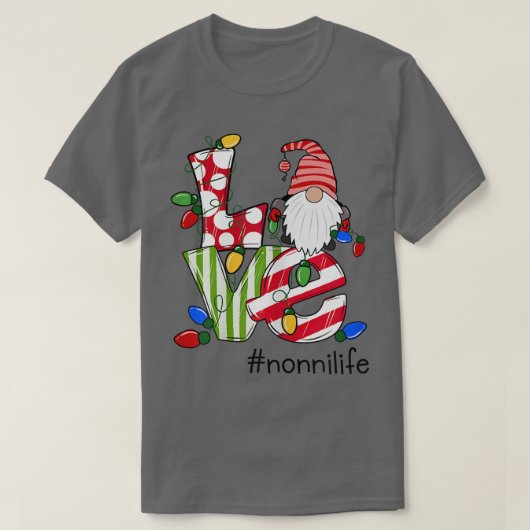 Frauen Personalisiert Liebe Nonnilife Candy Gnome T-Shirt (Design vorne)