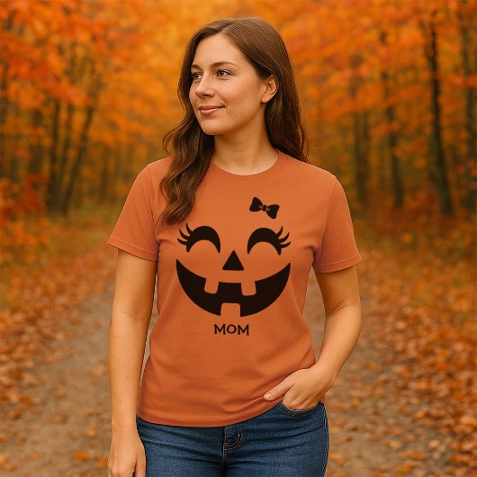 Frauen Personalisierter Niedlicher Jack O' Lantern T-Shirt