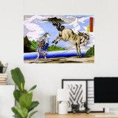 Frauen & Pferde Kuniyoshi Japanisch Kunstkunst Poster (Heimbüro)