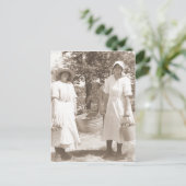 Frauen pflücken Äpfel Postkarte (Stehend Vorderseite)