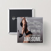 Frauen Phantastisch machen - Training Motivierend Button (Vorne & Hinten)