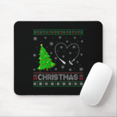 Frauen Phlebotomist Xmas Tree Lighting Ugly Christ Mousepad (Mit Mouse)