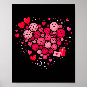 Frauen Pickleball Valentinstag Herz Liebe Poster