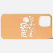 Frauen Ping Pong Girl Case-Mate iPhone Hülle (Rückseite (Horizontal))