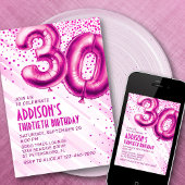 Frauen Pink 30. Geburtstag Einladung