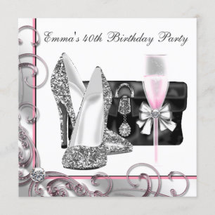 Frauen Pink Birthday Party Einladung