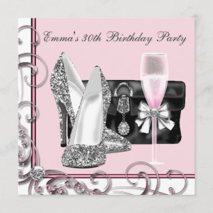 Frauen Pink Birthday Party Einladung