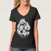 Frauen Pit Bull Hund Tattoo I Liebe Mama T-Shirt (Vorderseite)
