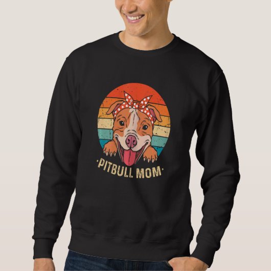 Frauen Pitbull Mama Pit Bull Dog 7 Sweatshirt (Vorderseite)