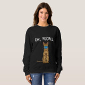 Frauen Pixiebob Ew Menschen Katzenmaske tragen Sweatshirt (Vorne ganz)